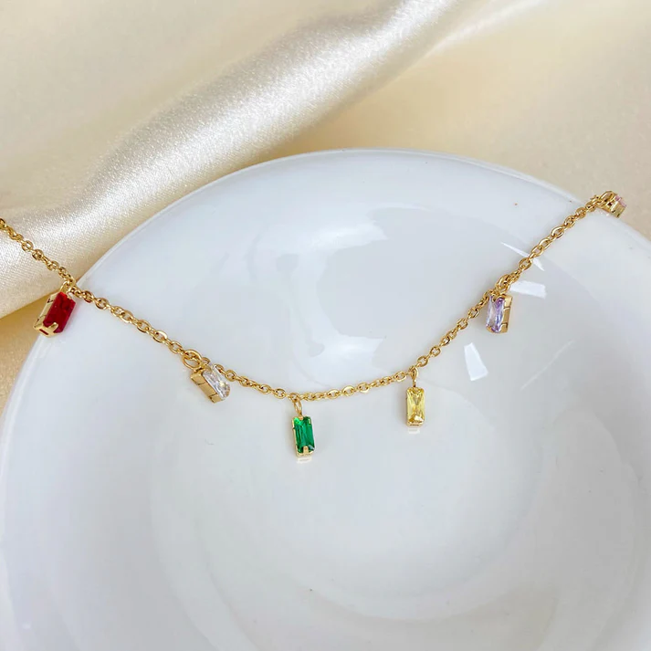 18KT Gold Plated Grace Multicolour Bracelet - Atulya Jewellers