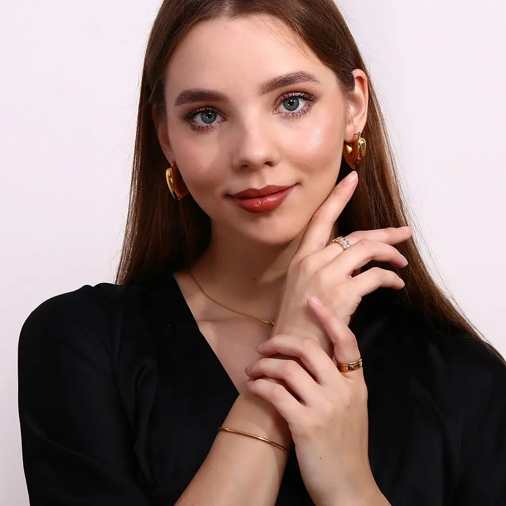 18KT Gold Plated Solid Snake Chain - Atulya Jewellers