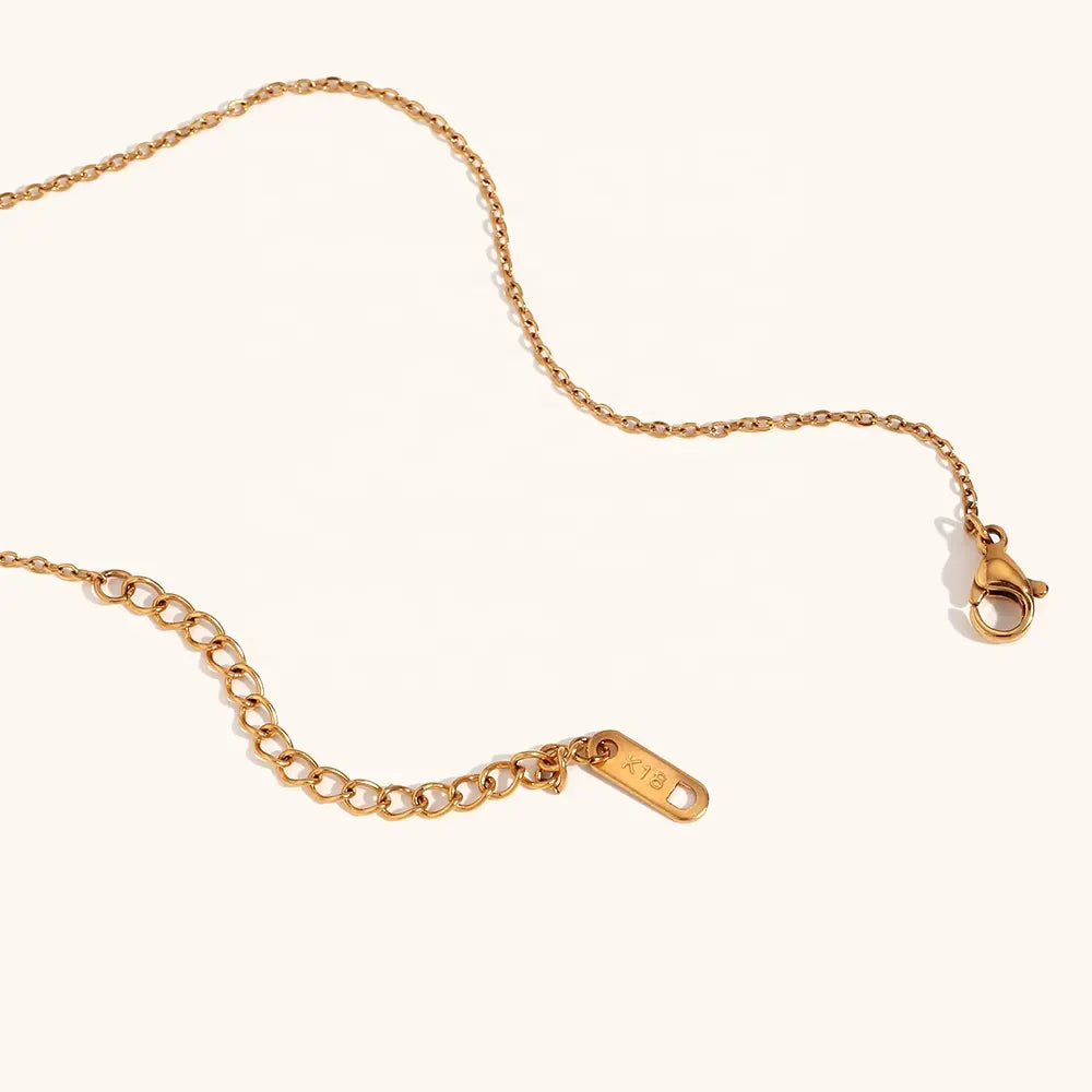 18KT Gold Plated Dainty Bar Necklace - Atulya Jewellers