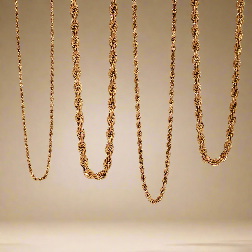 18KT Gold Plated Rope Chain - Atulya Jewellers