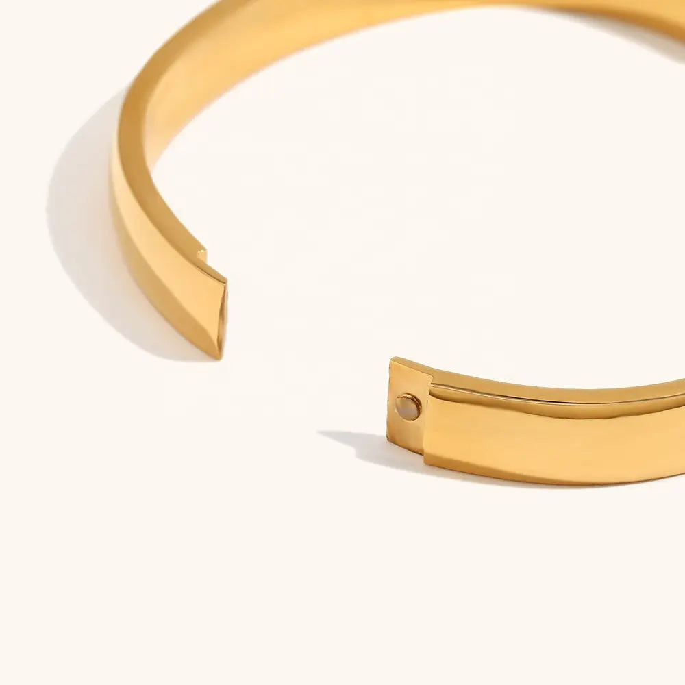 18KT Gold Plated Stackable Glossy Bangle - Atulya Jewellers