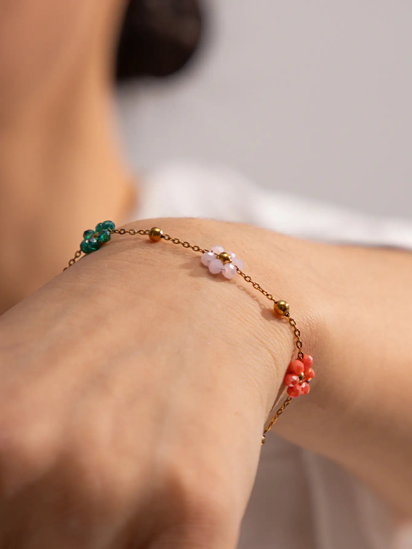 18KT Gold Plated Dainty Bloom Bracelet - Atulya Jewellers