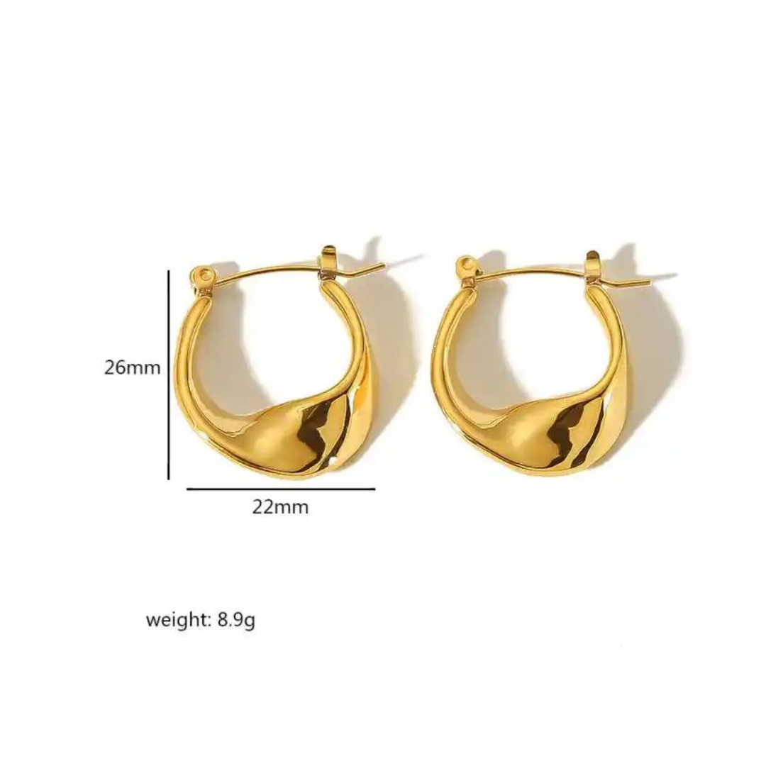 18KT Gold Plated Taylor Earrings - Atulya Jewellers