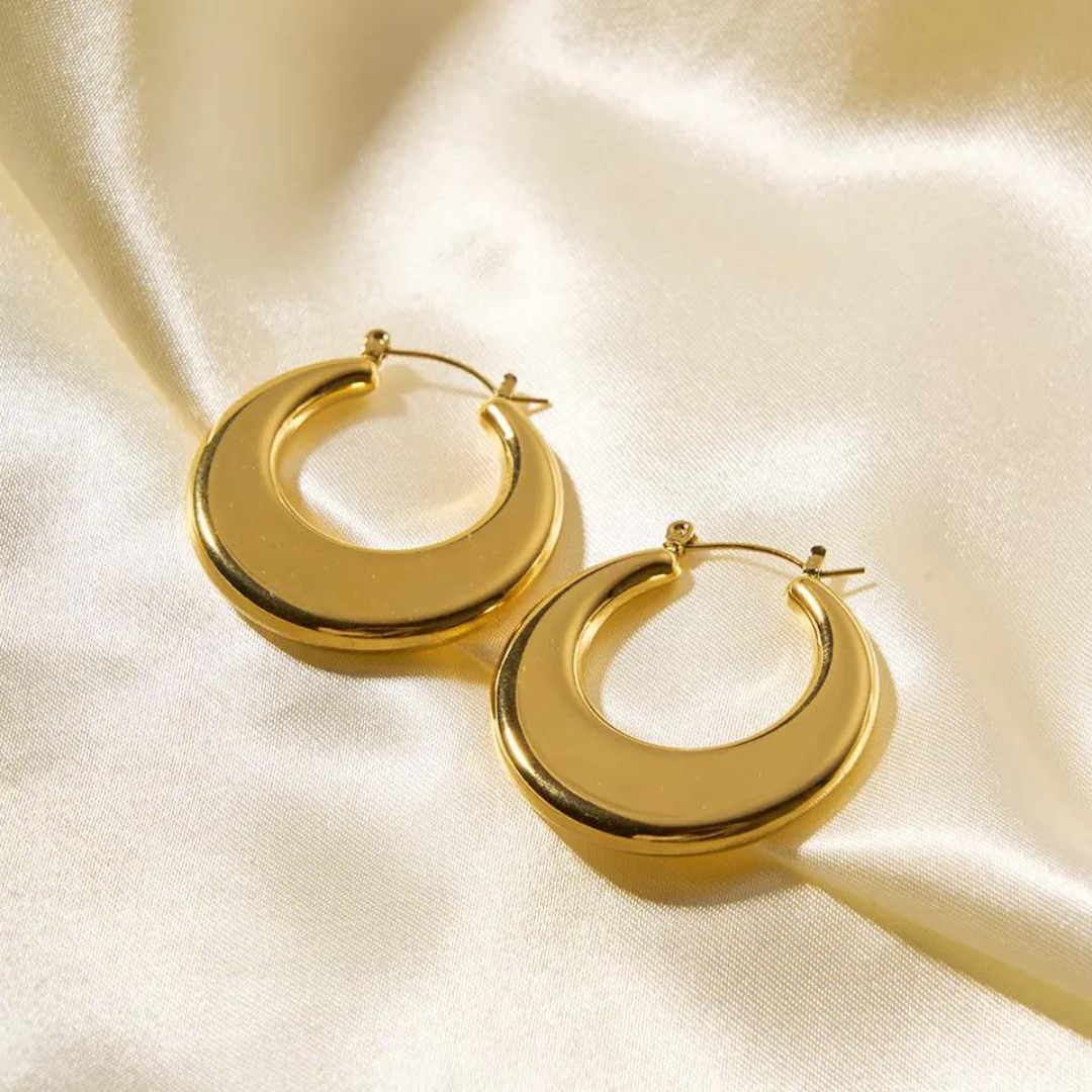 18kt deals gold hoops