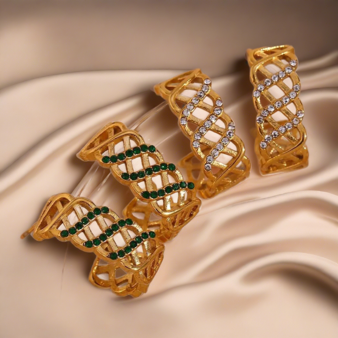 18KT Gold Plated Stella CZ Earrings - Atulya Jewellers