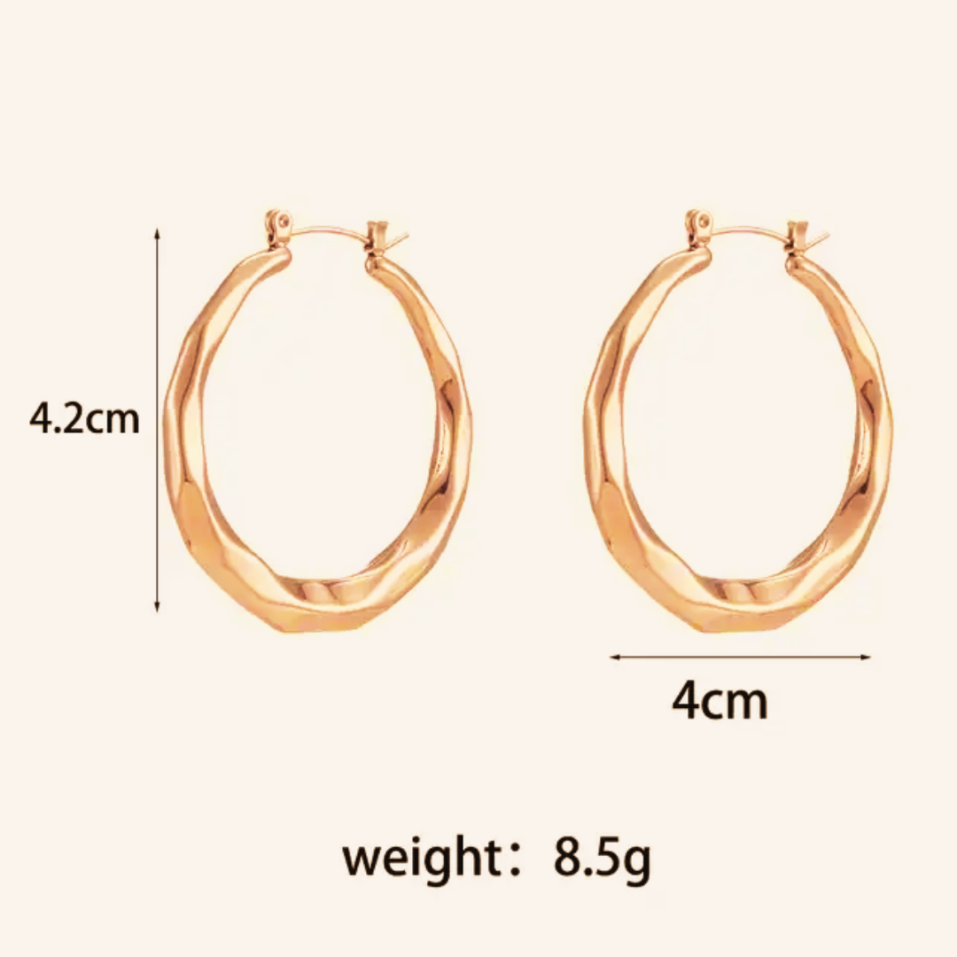 18KT Gold Plated Polly Hoop Earrings - Atulya Jewellers