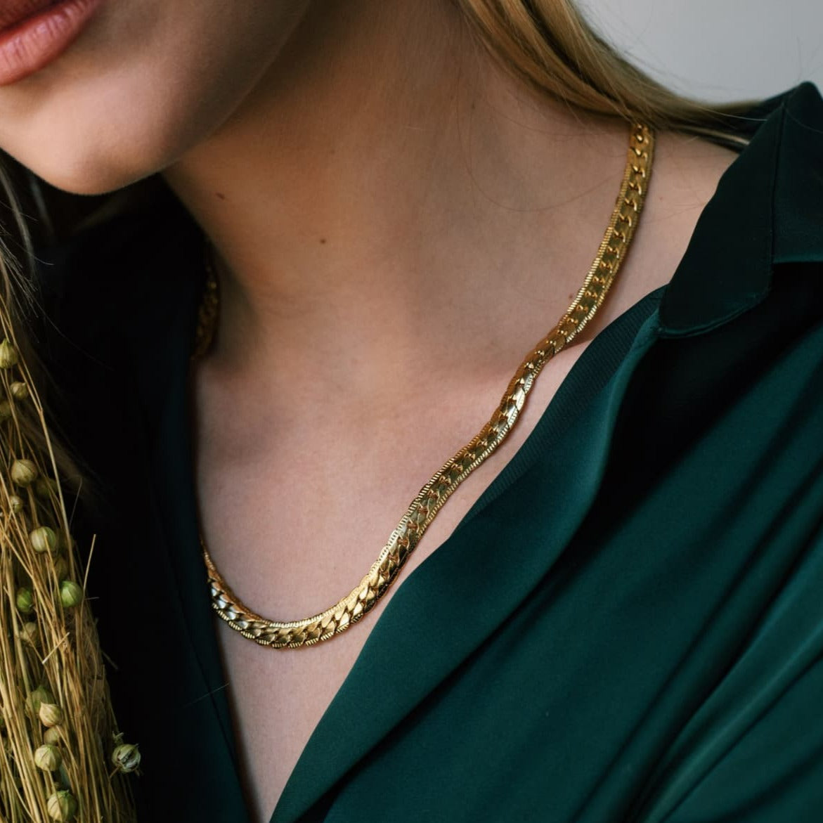 18KT Gold Plated Kathie Chain - Atulya Jewellers