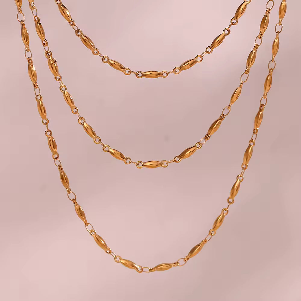 18KT Gold Plated Seed Chain - Atulya Jewellers