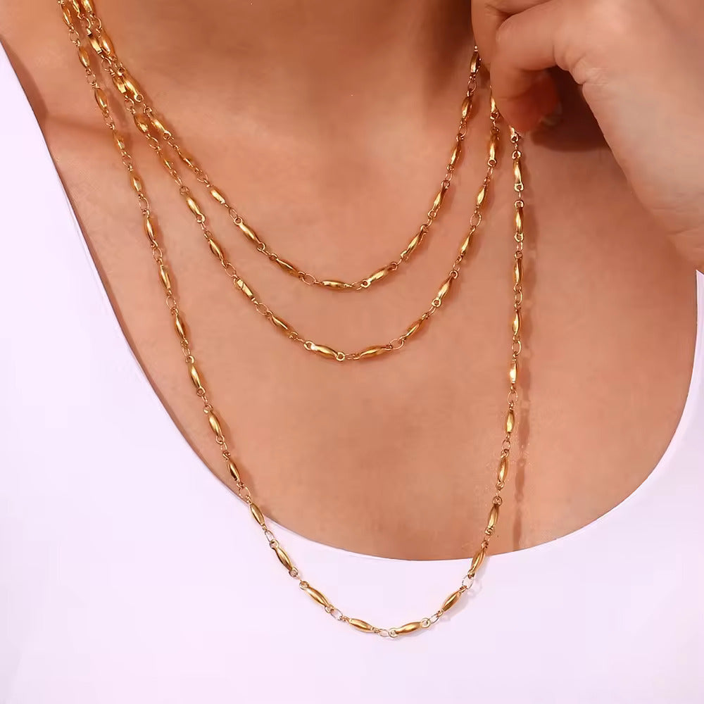 18KT Gold Plated Seed Chain - Atulya Jewellers