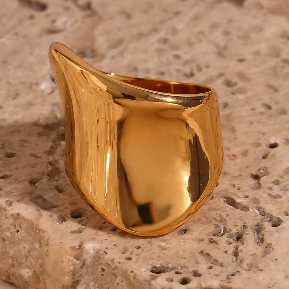 18KT Gold Plated Saturn Ring - Atulya Jewellers