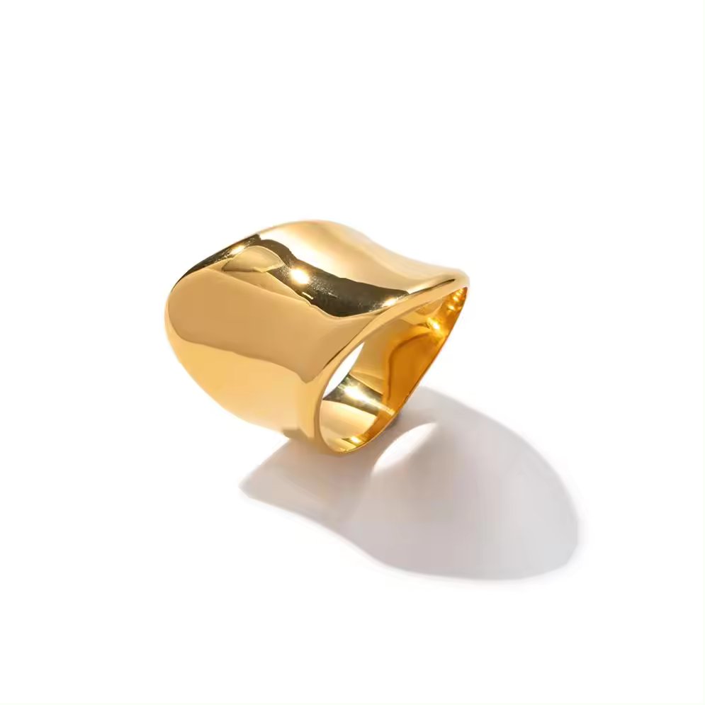 18KT Gold Plated Saturn Ring - Atulya Jewellers