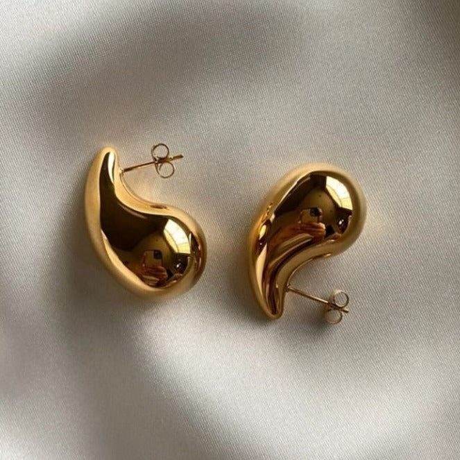 18KT Gold Plated Waterdrop Earrings - Atulya Jewellers