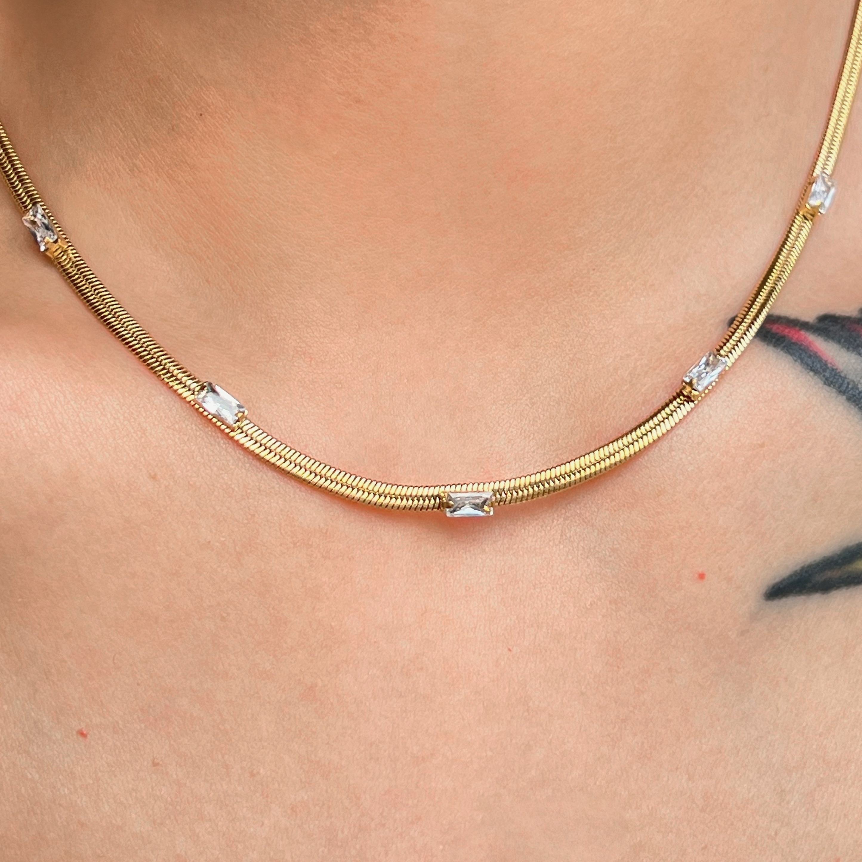 18KT Gold Plated Orlia Silk Necklace - Atulya Jewellers