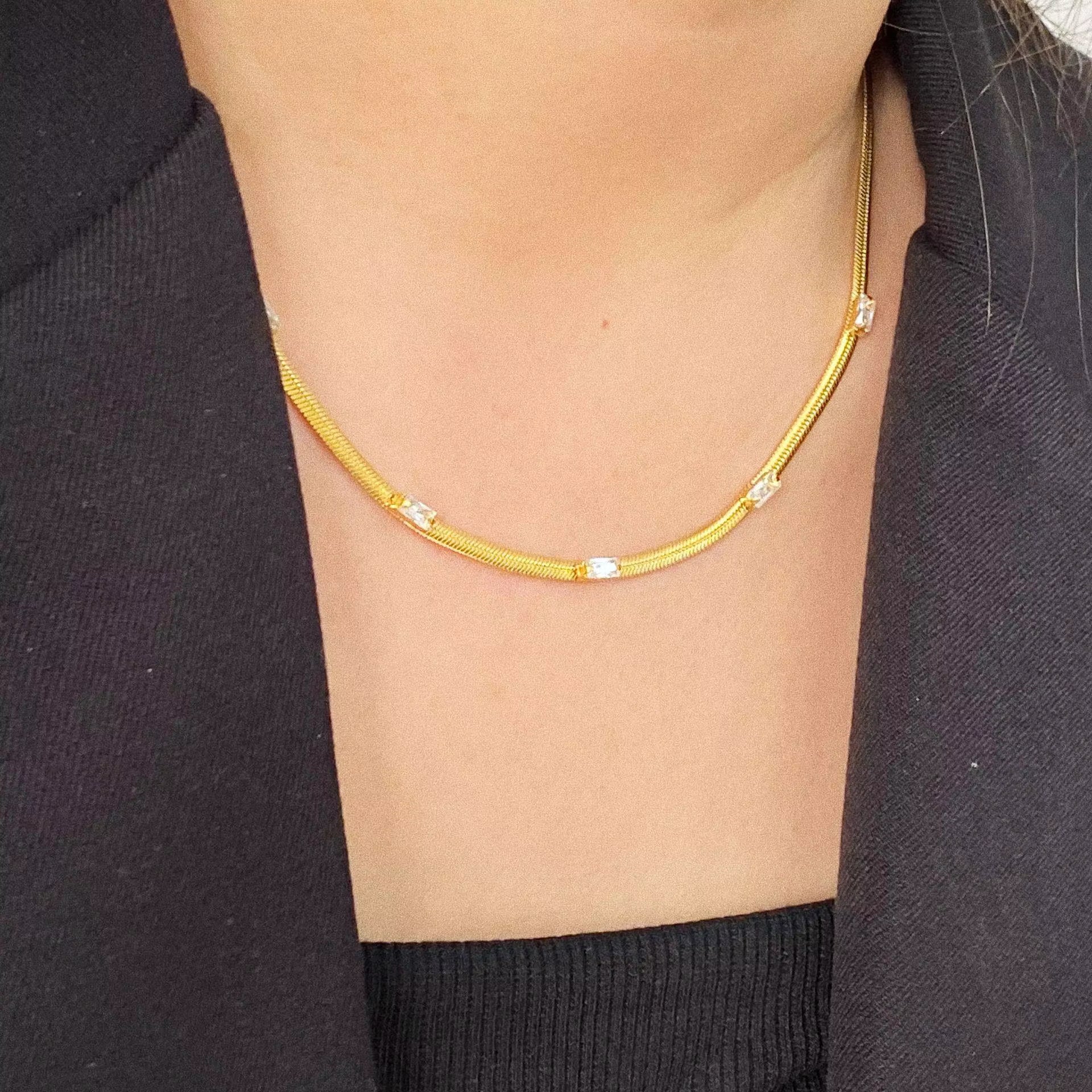 18KT Gold Plated Orlia Silk Necklace - Atulya Jewellers