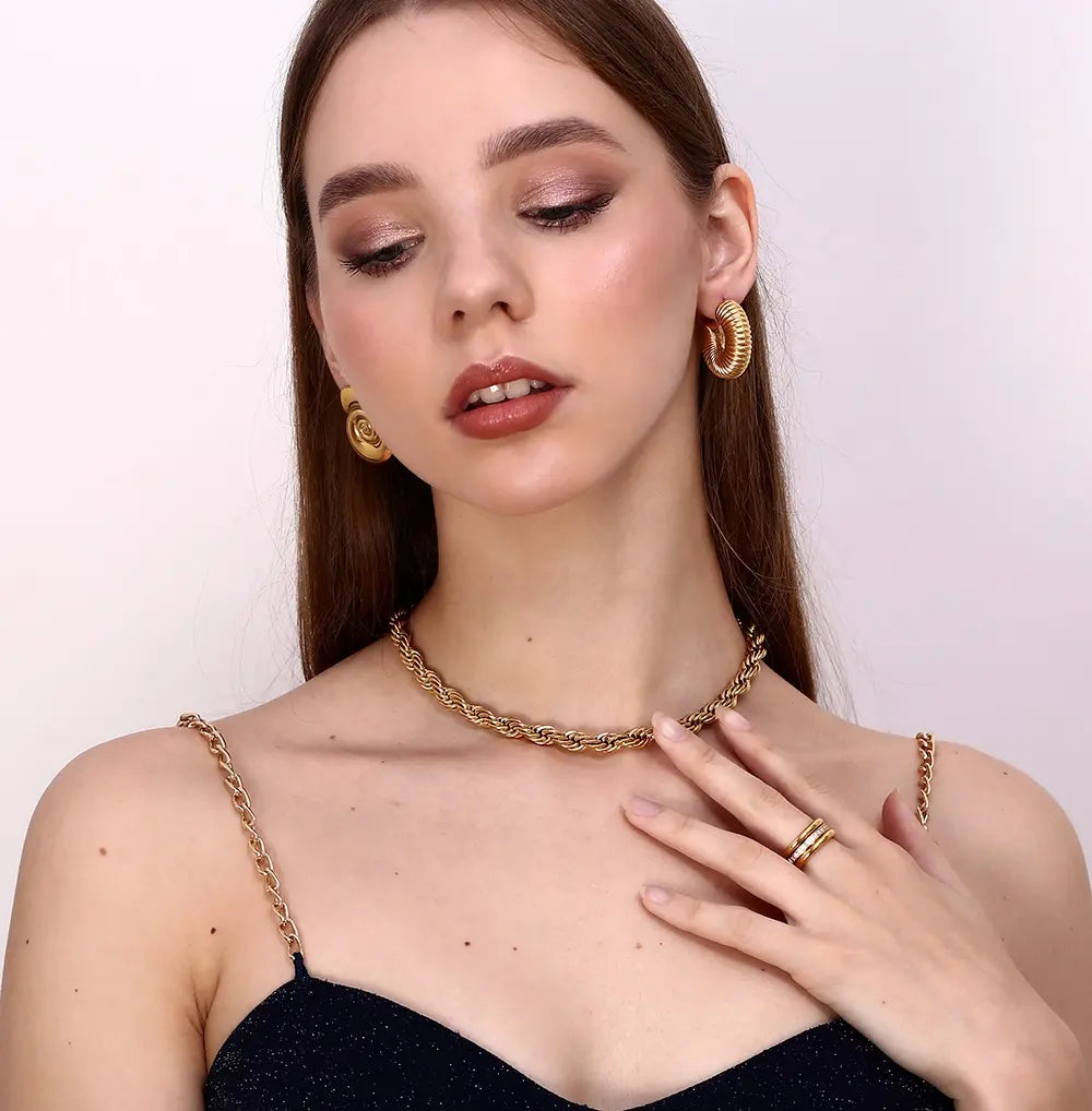 18KT Gold Plated Rope Chain - Atulya Jewellers