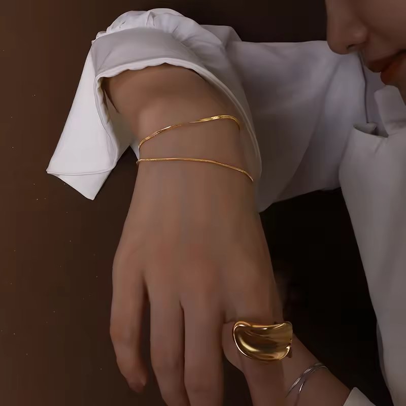 18KT Gold Plated Layered Silk Bracelet - Atulya Jewellers