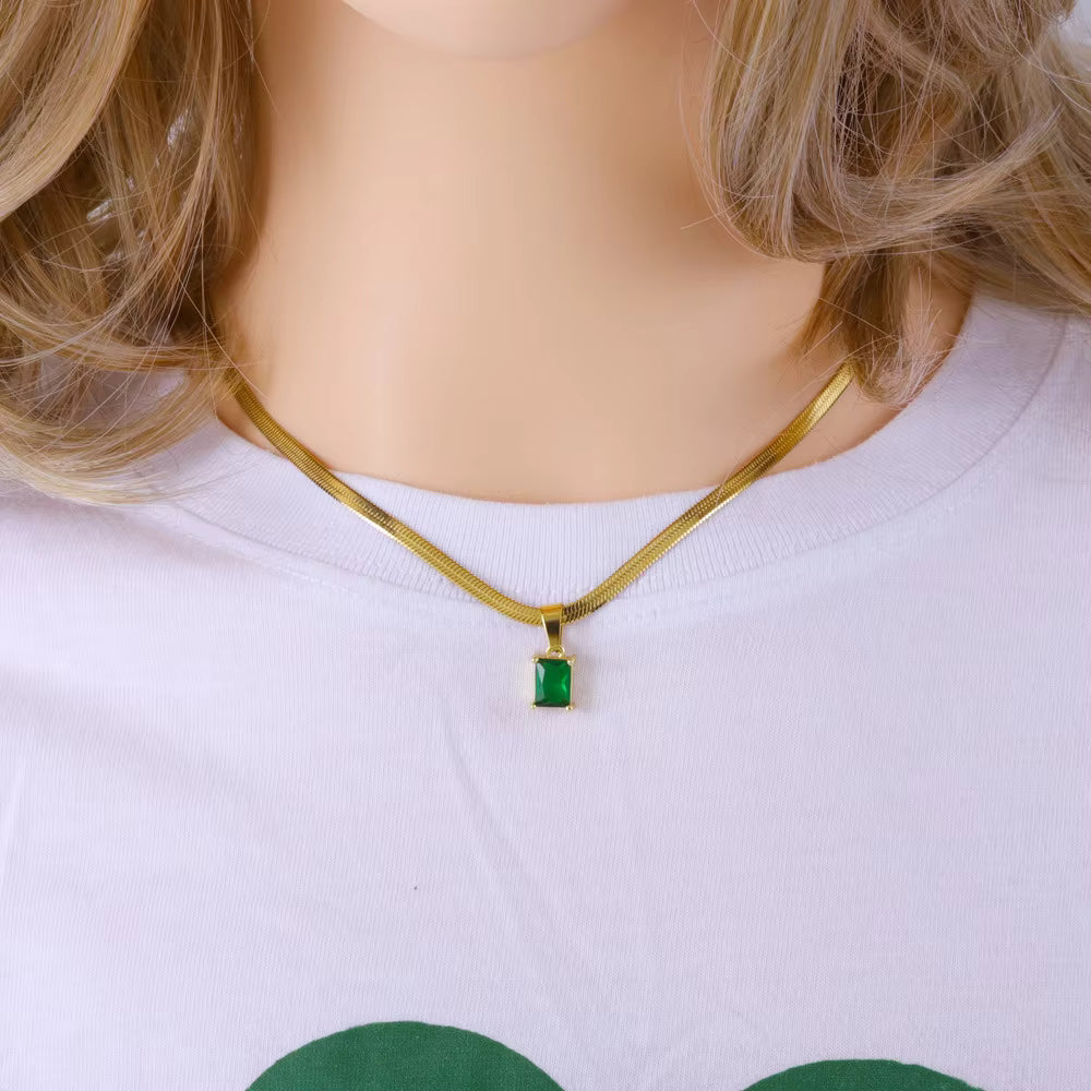 18KT Gold Plated Silk Rhinestone Necklace - Atulya Jewellers