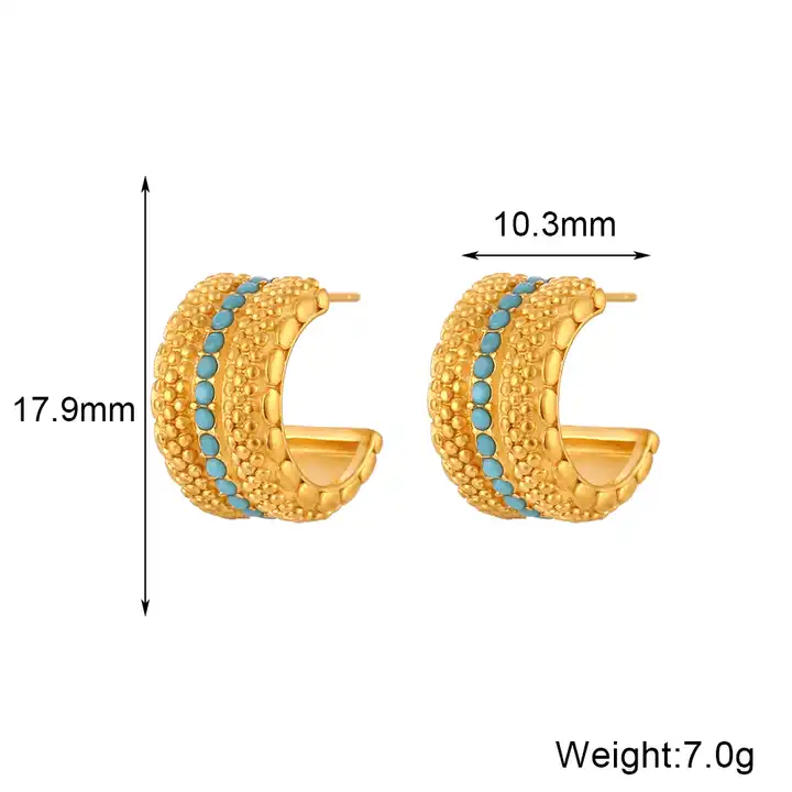 18KT Gold Plated Melissa Hoop Earrings - Atulya Jewellers