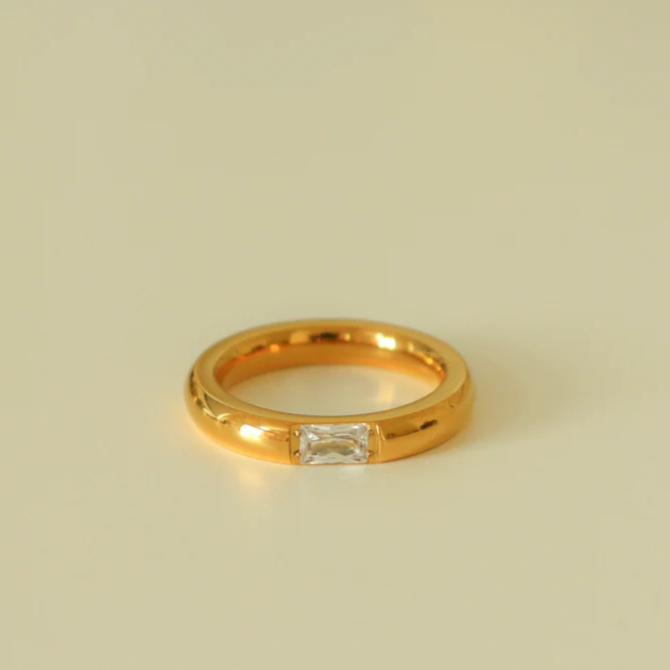 18KT Gold Plated Voletta Ring - Atulya Jewellers