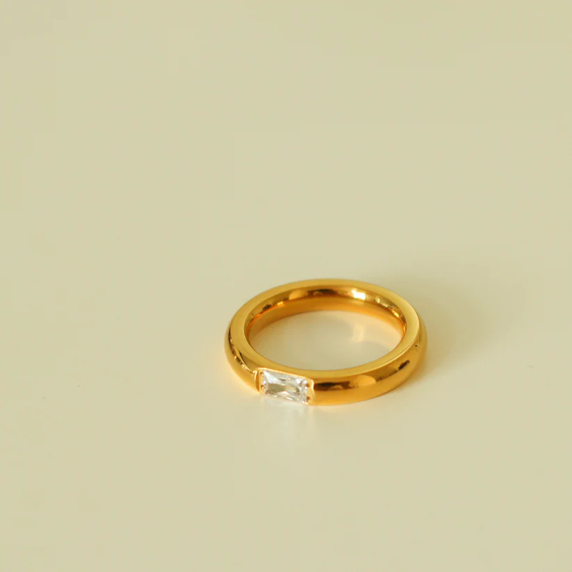 18KT Gold Plated Voletta Ring - Atulya Jewellers