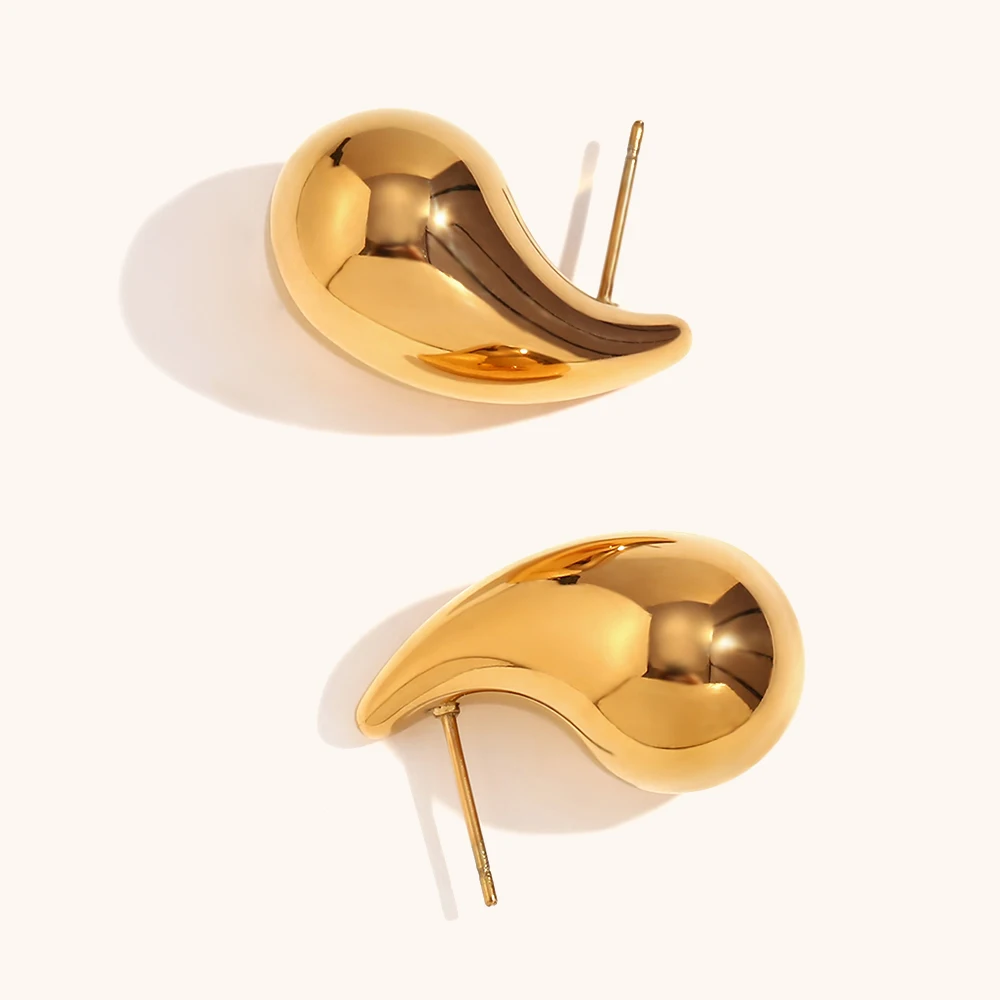 18KT Gold Plated Waterdrop Earrings - Atulya Jewellers