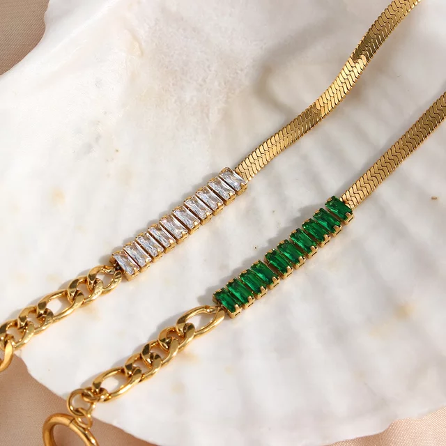 18KT Gold Plated Zoey CZ Bracelet - Atulya Jewellers