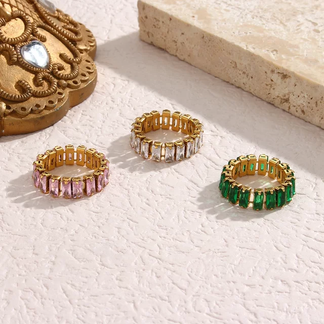 18KT Gold Plated Amy CZ Ring - Atulya Jewellers