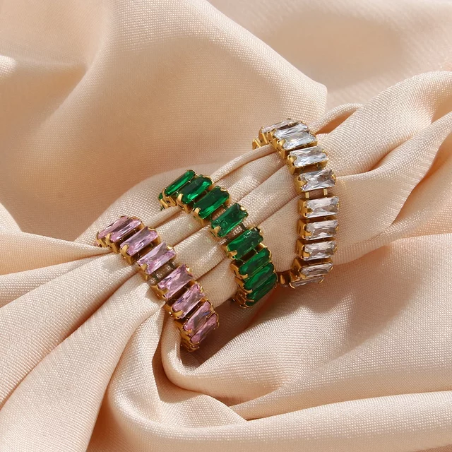 18KT Gold Plated Amy CZ Ring - Atulya Jewellers