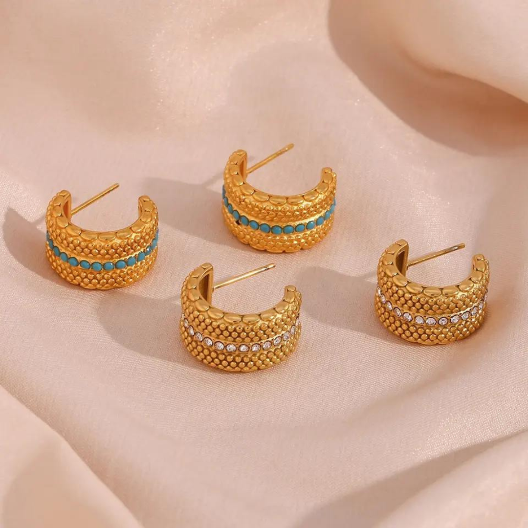 18KT Gold Plated Melissa Hoop Earrings - Atulya Jewellers