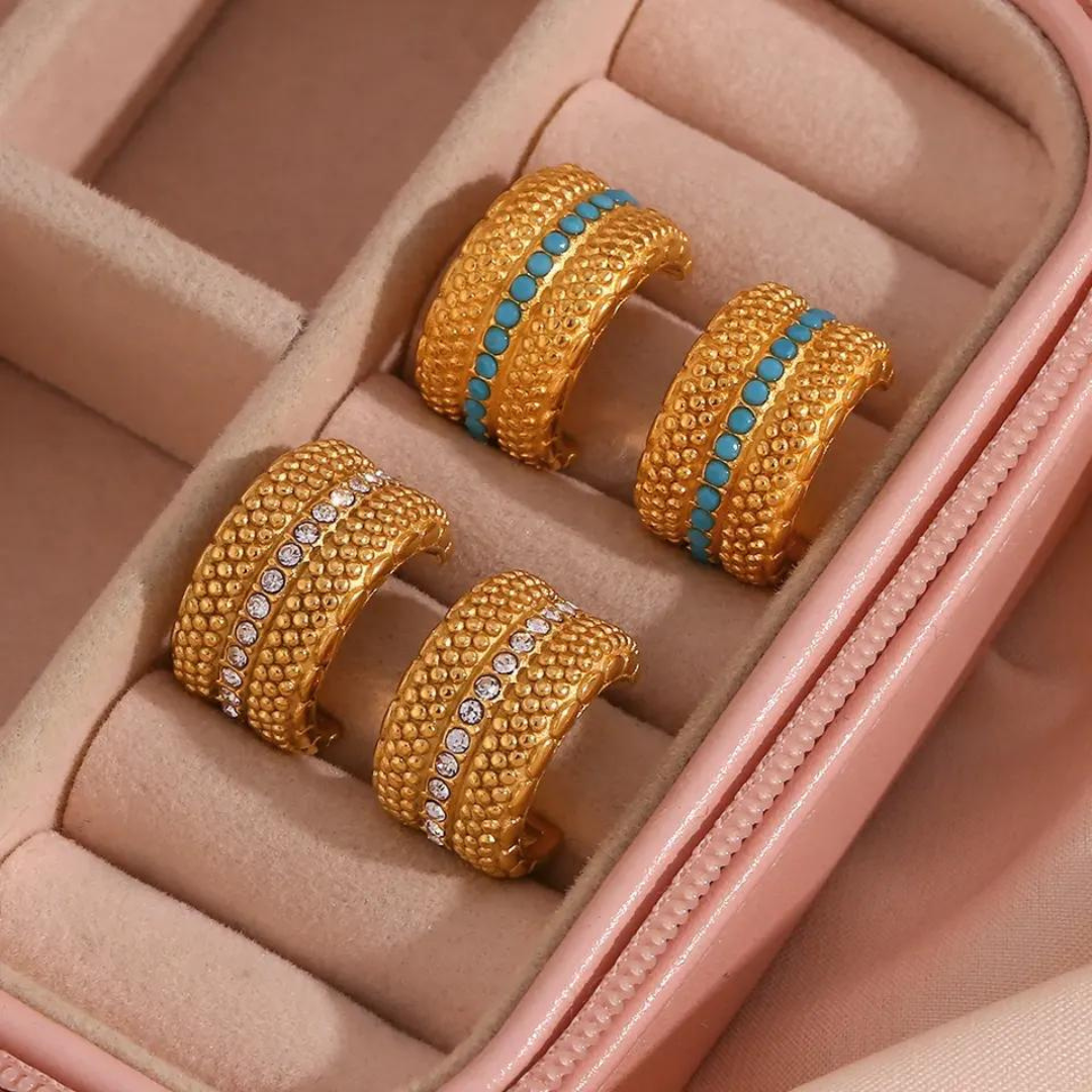 18KT Gold Plated Melissa Hoop Earrings - Atulya Jewellers