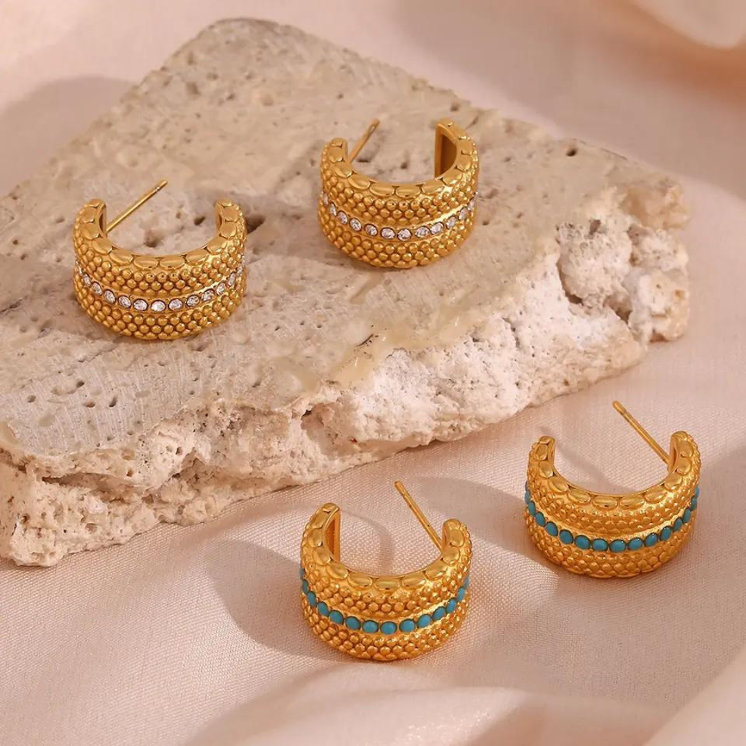 18KT Gold Plated Melissa Hoop Earrings - Atulya Jewellers