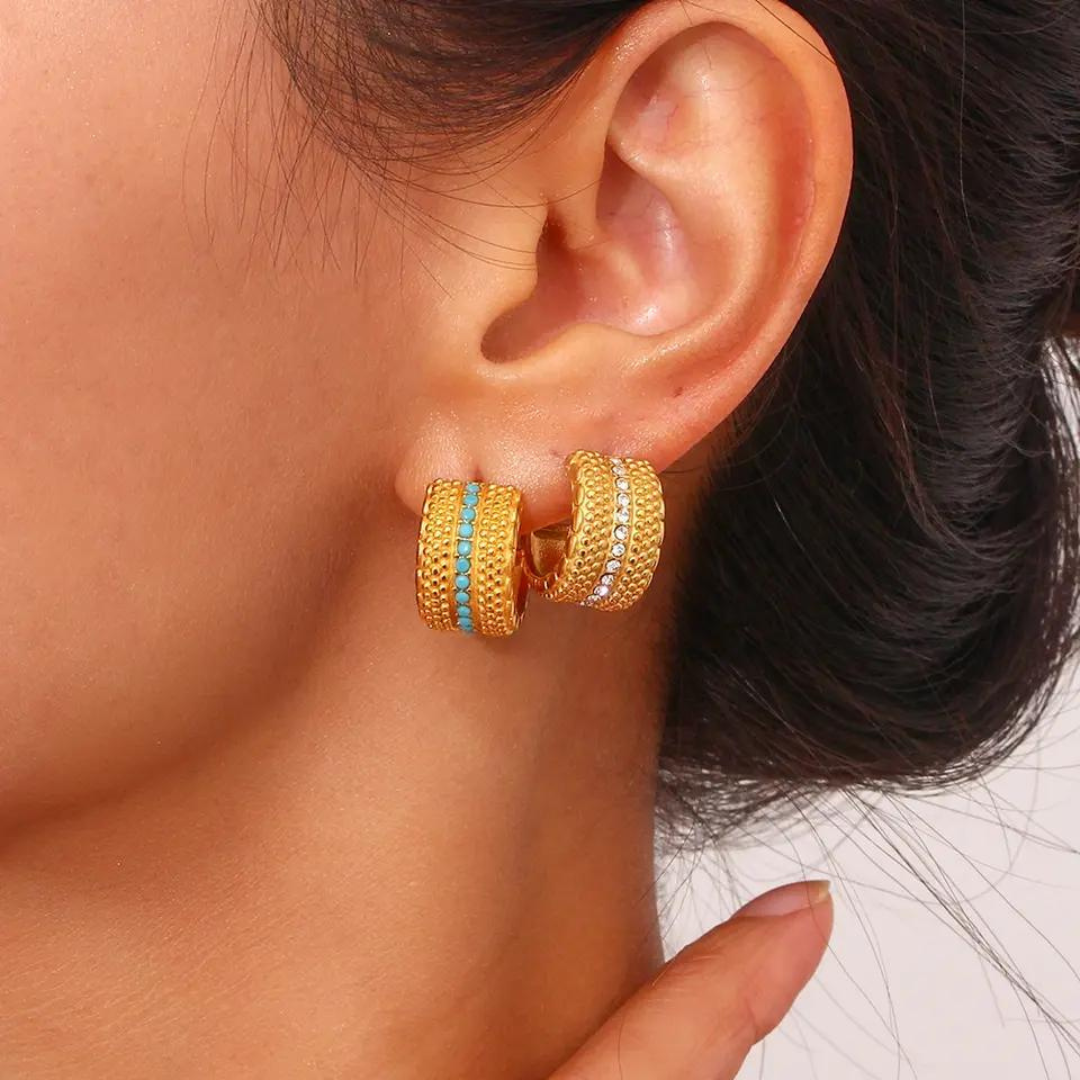 18KT Gold Plated Melissa Hoop Earrings - Atulya Jewellers