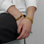 18KT Gold Plated Luna CZ Bracelet - Atulya Jewellers
