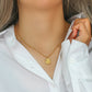 18KT Gold Plated Square Wave Necklace