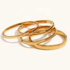 18KT Gold Plated Stackable Glossy Bangle - Atulya Jewellers
