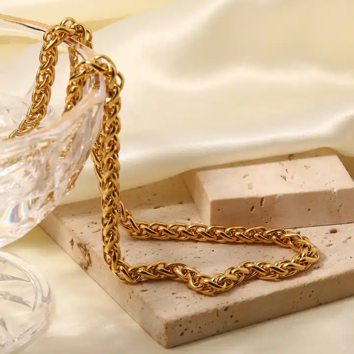 18KT Gold Plated Wheat Chain - Atulya Jewellers