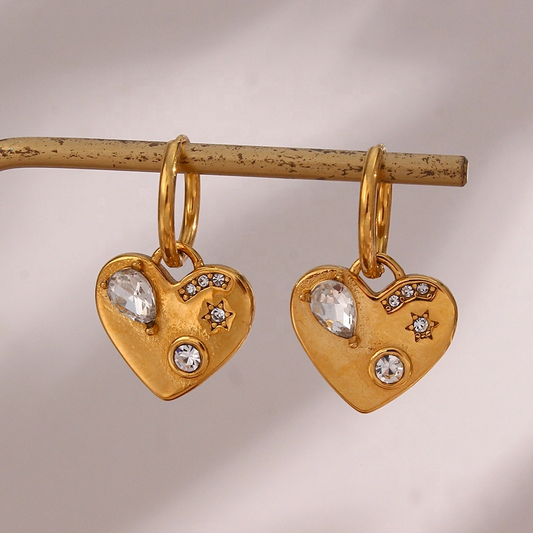 18KT Gold Plated Valentine Earrings