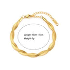 18KT Gold Plated Twisted Silk Bracelet - Atulya Jewellers