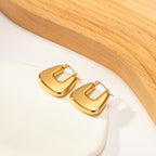 18KT Gold Plated Hand Bag Hoop Earrings - Atulya Jewellers