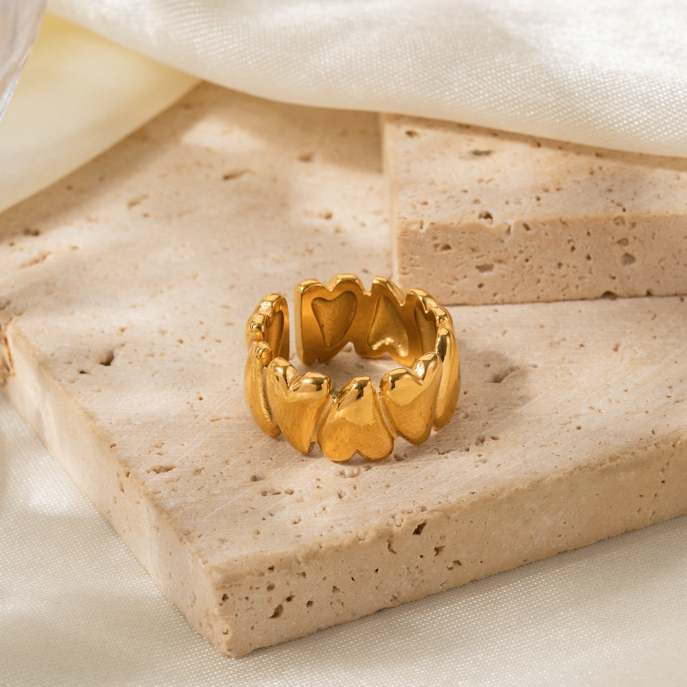 18KT Gold Plated Belle Ring (Re-sizeable) - Atulya Jewellers