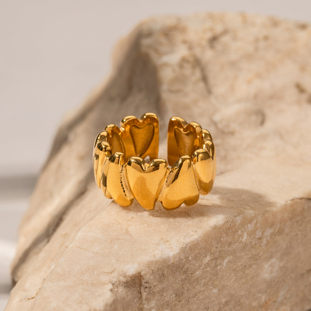 18KT Gold Plated Belle Ring (Re-sizeable) - Atulya Jewellers