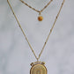 18KT Gold Plated Roman Compass Layered Necklace