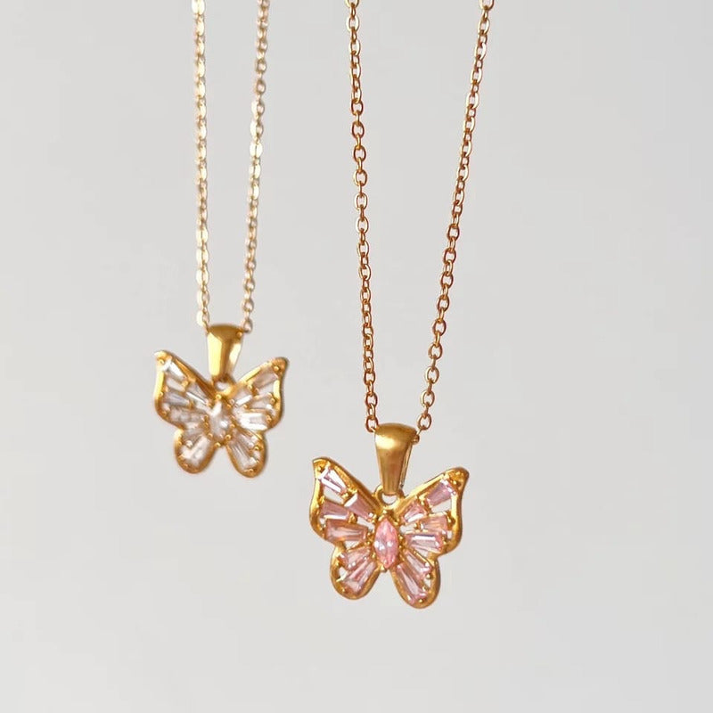 18KT Gold Plated Dainty Butterfly Necklace