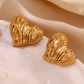 18KT Gold plated Velvet Heart Stud Earrings