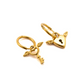 18KT Gold Plated Heart Lock Earrings