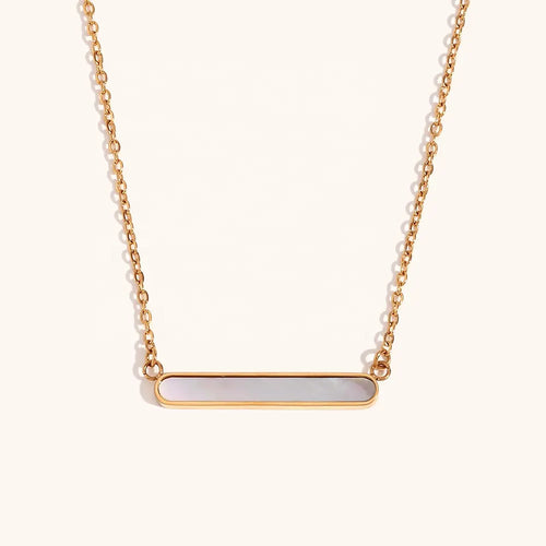 18KT Gold Plated Dainty Bar Necklace - Atulya Jewellers