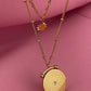 18KT Gold Plated Roman Compass Layered Necklace