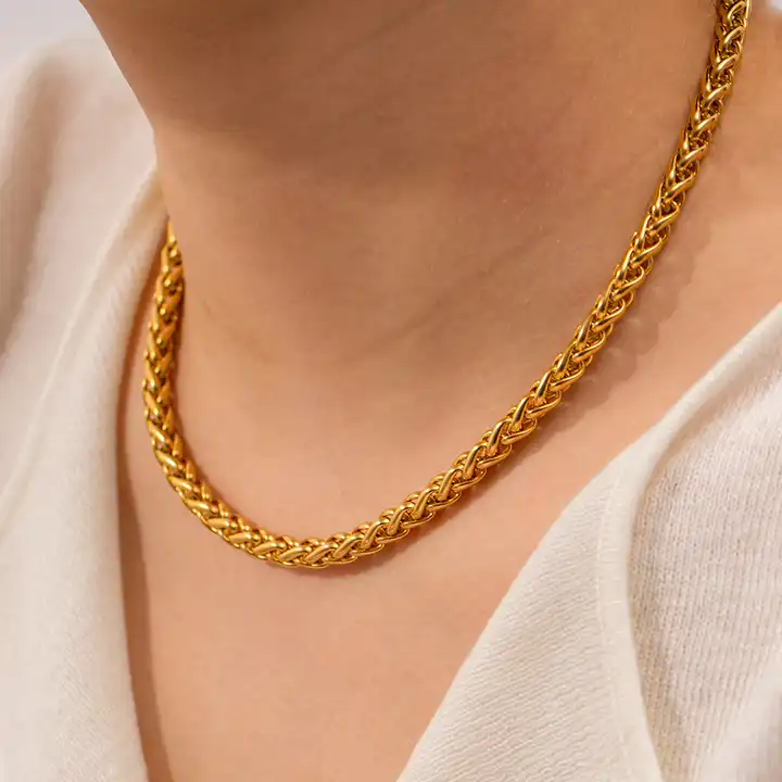 18KT Gold Plated Wheat Chain - Atulya Jewellers