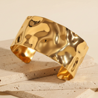 18KT Gold Plated Irregular Statement Cuff Bracelet