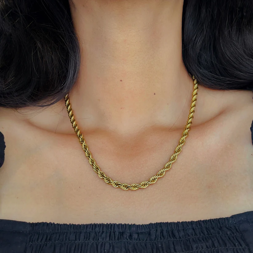 18KT Gold Plated Rope Chain - Atulya Jewellers